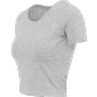Build Your Brand Ladies Cropped Tee Grey
