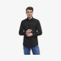 Russell Chemise en Popeline Polyester Coton cintrée manches longues homme