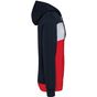 Kariban Sweat-shirt tricolore à capuche unisexe navy/white/red