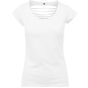 Build Your Brand Ladies Back Cut Tee white