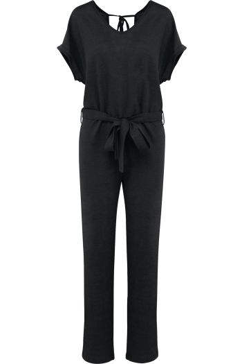 Image produit Combinaison en maille, manches courtes, en lin, femme