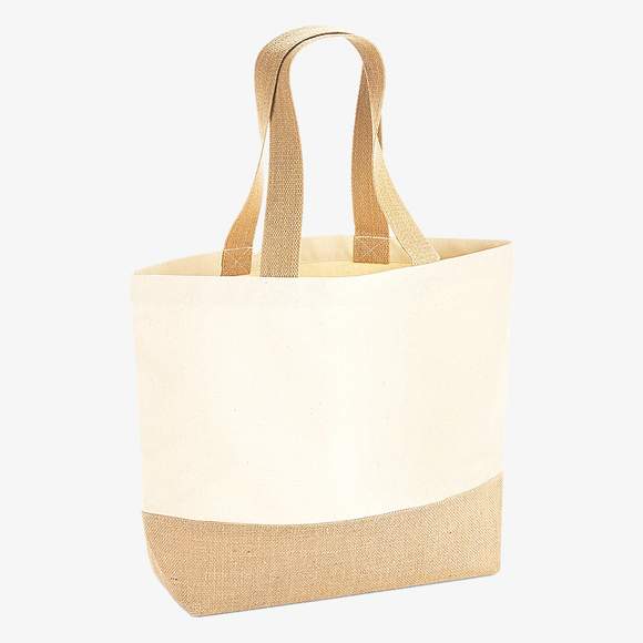 Sac fourre-tout en toile avec base en jute westfordmill