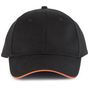 K-up Orlando - Casquette 6 panneaux black/orange