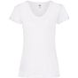 fruit of the loom Valueweight V-Neck T Lady-Fit white