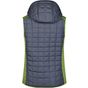 James&Nicholson Ladies´ Knitted Hybrid Vest kiwi_melange/anthracite_melange