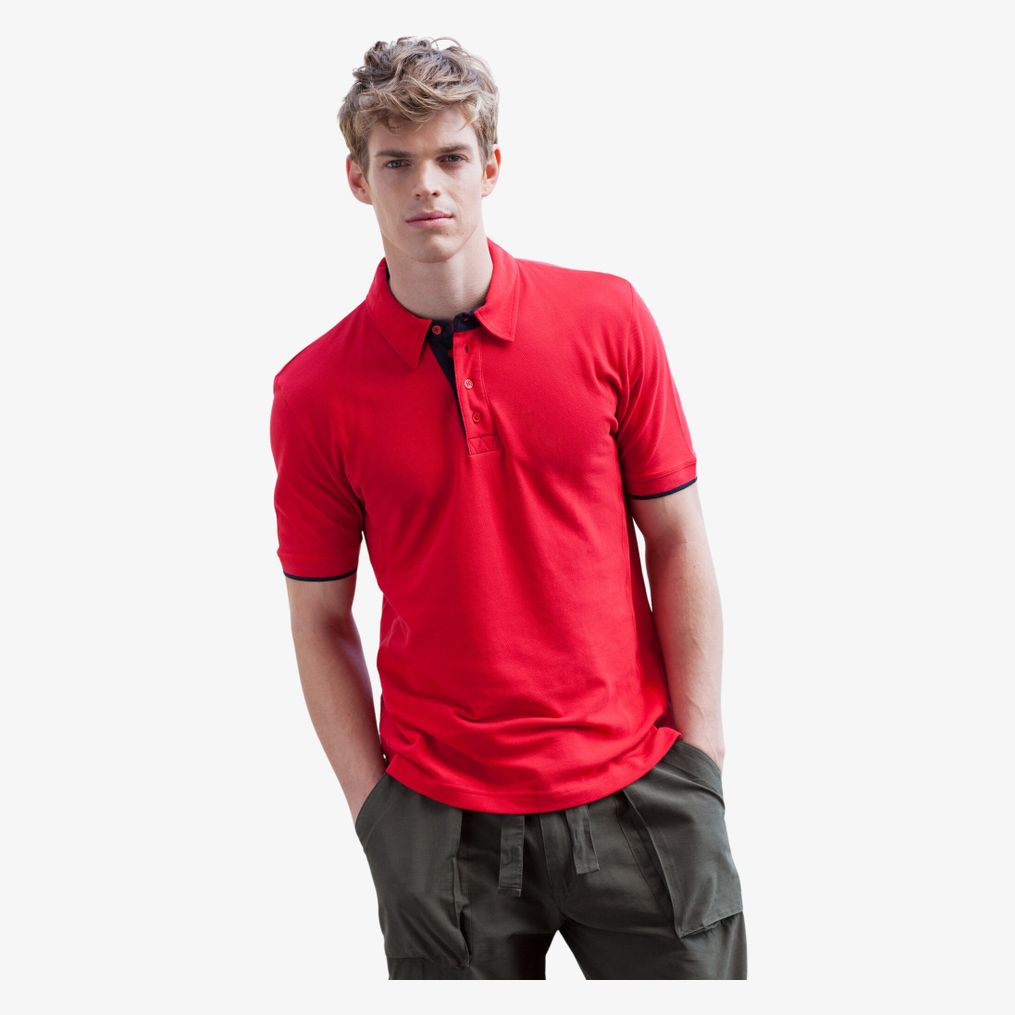 MEN’S CONTRAST POLO SHIRT  Front Row