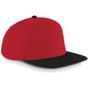Beechfield Casquette snapback à visière plate originale red/black