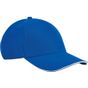 Beechfield Casquette classique 5 panneaux en coton biologique EarthAware  - visière sandwich bright_royal/white