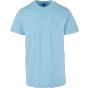 Build Your Brand Acid Washed Round Neck Tee Baltic blue