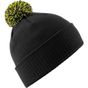 Beechfield Bonnet Snowstar® black/lime_green