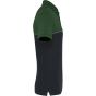 WK Designed To Work Polo bicolore écoresponsable manches courtes unisexe black/forest_green