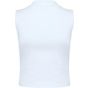 SF Clothing Women´s high neck crop vest white