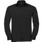 Russell Collection Men’s long sleeve classic polycotton poplin shirt black