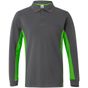 Velilla Polo bicolore manches longues grey/lime