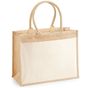 westfordmill Sac de courses en jute avec poche en coton natural