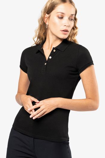 Image produit Polo Supima® manches courtes femme