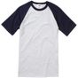 fruit of the loom Shortsleeve Baseball T gris_chine/bleu_fonce