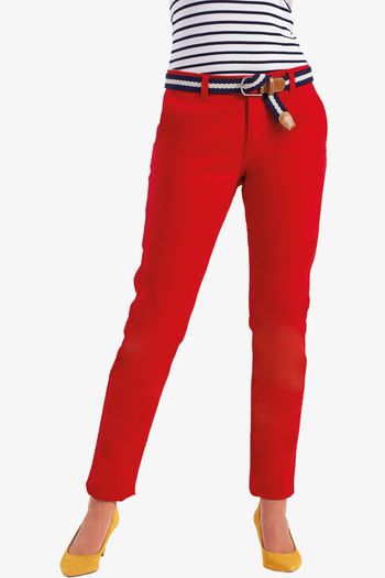 Image produit Pantalon chino en coton coupe classique femme