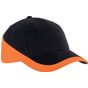 K-up Racing - casquette bicolore 6 panneaux black/orange