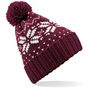 Beechfield Bonnet Fair Isle snowstar® burgundy/white