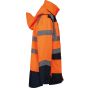 WK Designed To Work Parka de sécurité recyclée 4 en 1 unisexe hi_viz_orange/navy