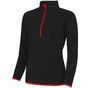 AWDis Just Cool Girlie cool ½ zip sweatshirt jet_black/fire_red
