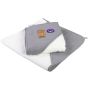 A&R Serviette à capuche pour bébé PRINT-Me® White / Anthracite grey