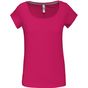 kariban t-shirt col bateau manches courtes femme fuchsia