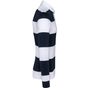 kariban Polo rayé manches longues unisexe navy/white_stripes