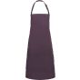 karlowsky Bib apron basic with buckle and pocket aubergine