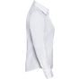 Russell Chemise en Popeline Polyester Coton cintrée manches longues femme white