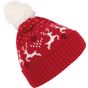 k-up Bonnet Hiver avec motifs rennes cherry_red/natural