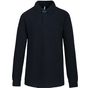 Kariban French rib - Polo côtelé manches longues navy/Jean