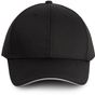 WK Designed To Work Casquette sandwich contrasté 6 panneaux Oeko-Tex black/silver