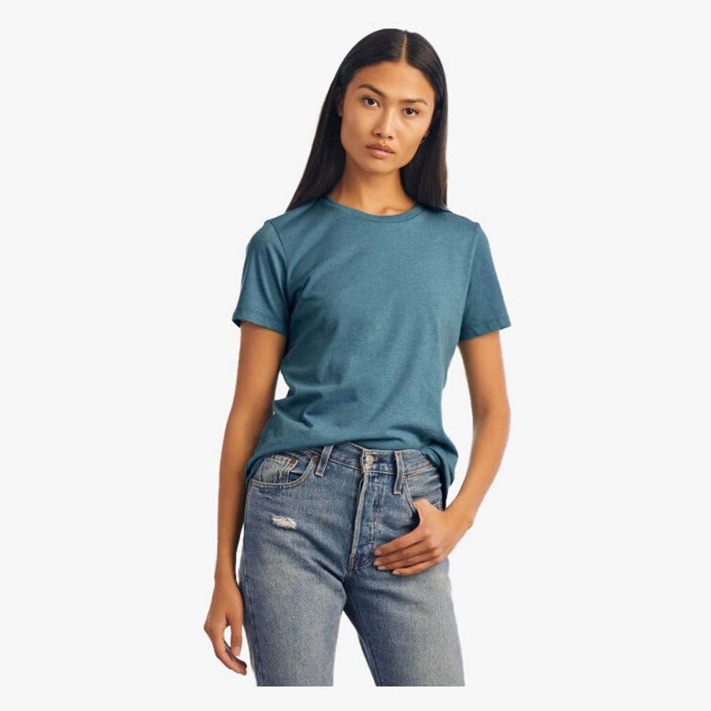 Women's relaxed heather cvc short sleeve tee Bella