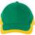 k-up Racing - casquette bicolore 6 panneaux kelly_green/yellow