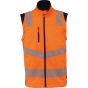 WK Designed To Work Veste softshell de sécurité recyclée avec manches détachables unisexe hi_viz_orange/navy