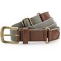 Asquith & Fox Ceinture en toile et similicuir slate
