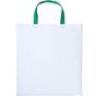 Nutshell Cabas en coton anses courtes université white/kelly_green