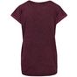 Build Your Brand Ladies Acid Washed Extended Shoulder Tee berry_black