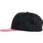 Result Bronx Glitter Flat Peak Snapback Cap black/pink