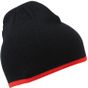Myrtle Beach Beanie with Contrasting Border black/red
