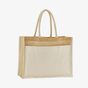 Westford Mill Tote bag pocket en coton jute amidonné naturel