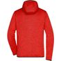 James&Nicholson Men's Knitted Fleece Hoody red_melange/black