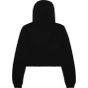 Bella Women's cropped fleece hoodie black