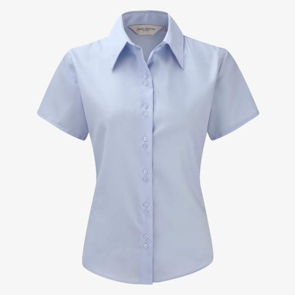 Ladies’ short sleeve tailored ultimate non-iron shirt Russell Collection
