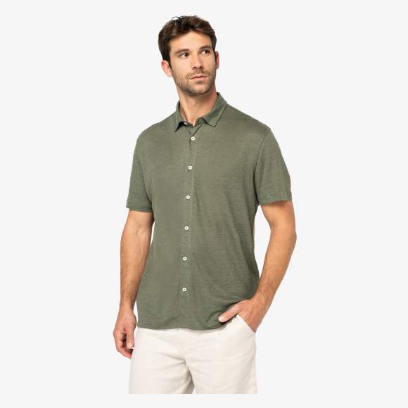 Chemise à manches courtes en lin homme Spasso