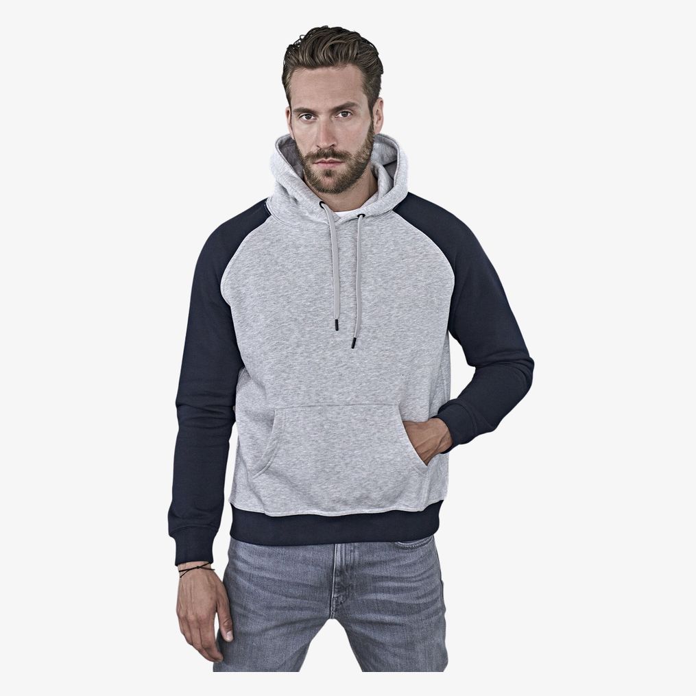 Two-tone hooded sweatshirt tee jays