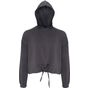 TriDri Tridri® sweat à capuche oversize court femme charcoal