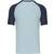 kariban Baseball - T-shirt bicolore manches courtes ice/denim